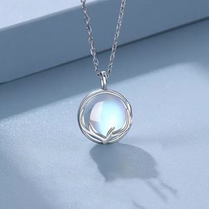 Sterling Silver and genuine moonstone opalite boho necklace amazing quality